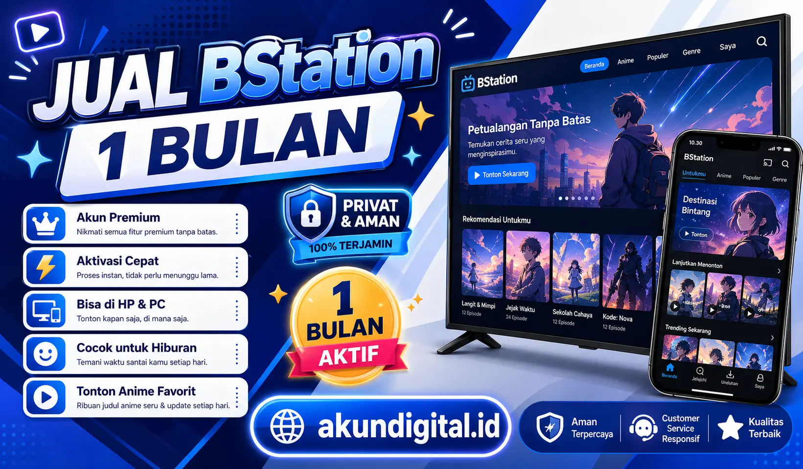 BSTATION Premium 1 Bulan Garansi